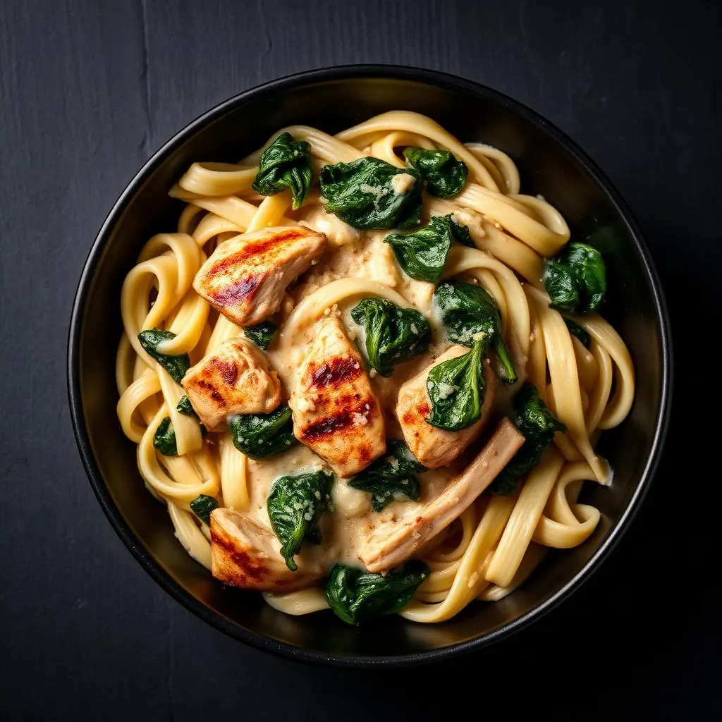 Creamy Garlic Chicken & Spinach